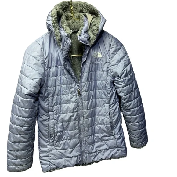 The North Face Girls Mossbud Swirl Parka, Purple Size Medium W/ Flaws - Picture 2 of 13